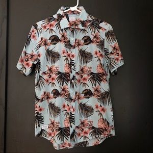 7diamonds Hawaiian Print Short Sleeve Button Down